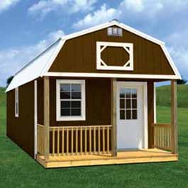 Painted Lofted Barn Cabin